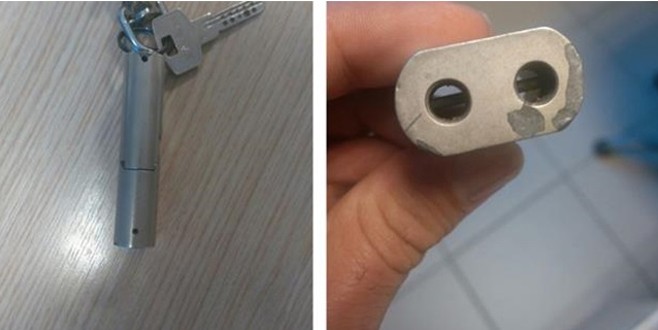 Adliyeye anahtarlık şeklinde silah soktu