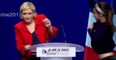 Le Pen’e FEMEN protestosu!