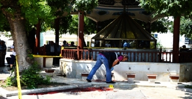 Eniştesini abdest alırken böyle vurdu