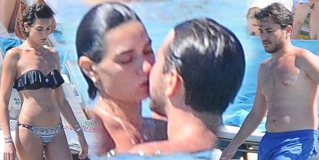 Hande Subaşı sevgilisini öpmeye doyamadı
