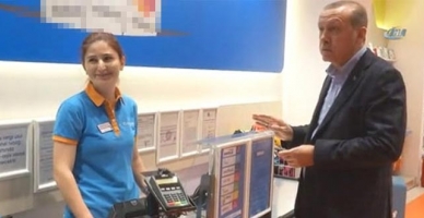 Kasiyer Erdoğan’dan para almak istemeyince