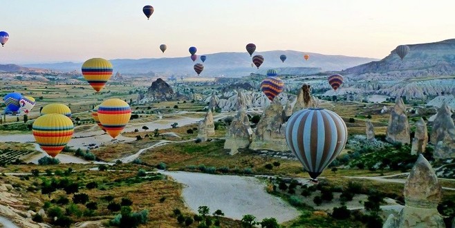 Kapadokya’da balon turları iptal edildi