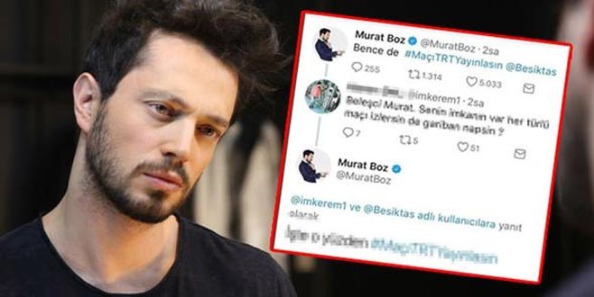 Takipçisinden Murat Boz’a sert tepki!