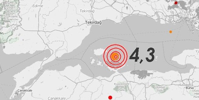 Balıkesir Erdek’te 4.3 büyüklüğünde deprem