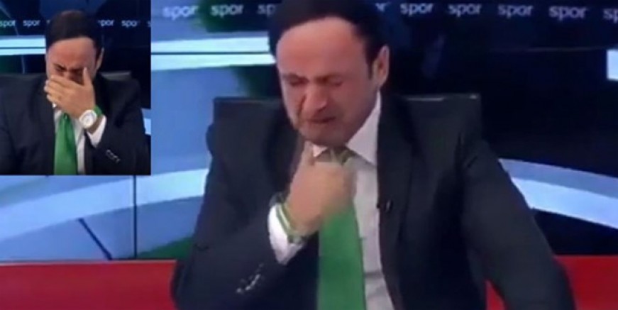 Canlı yayında hüngür hüngür ağladı