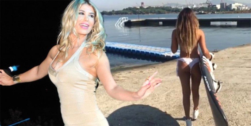 Hatice bikinisiyle sosyal medyayı salladı