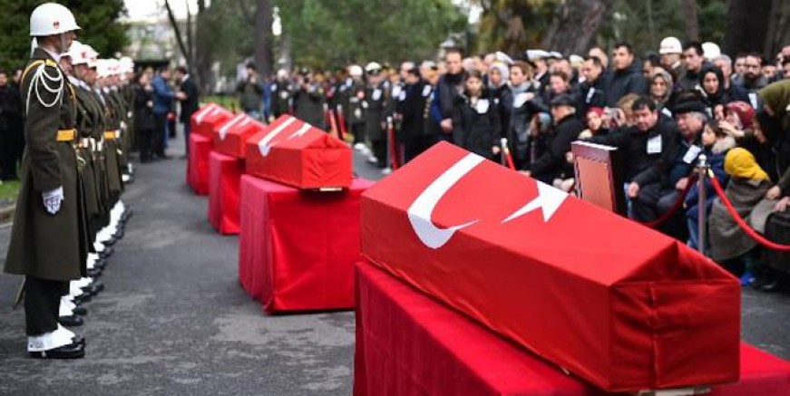 Helikopter şehitlerine hazin veda!