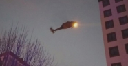 İşte helikopterin düşme anı