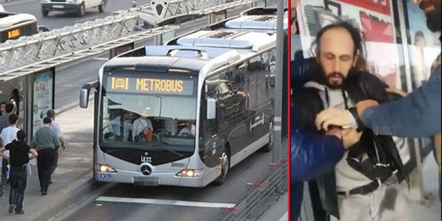 Metrobüste güpegündüz cinsel saldırı!