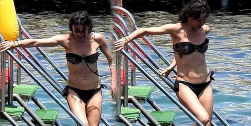 Hande Ataizi bikinisiyle nefes kesti
