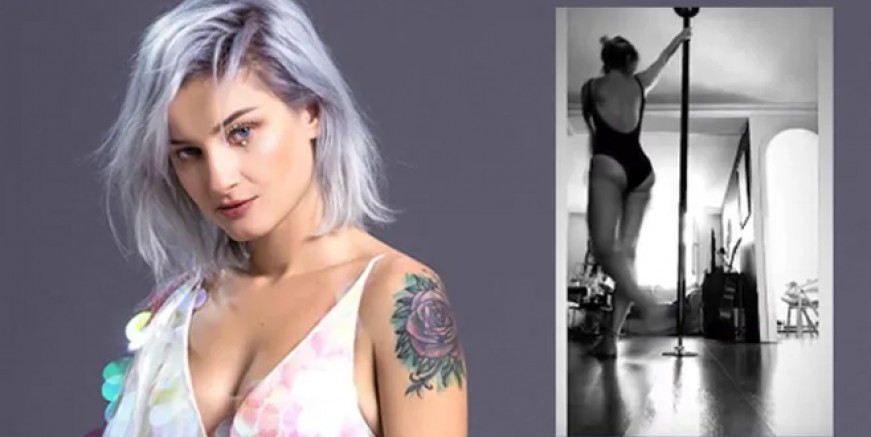 Güliz Ayla direk dansı yaptı