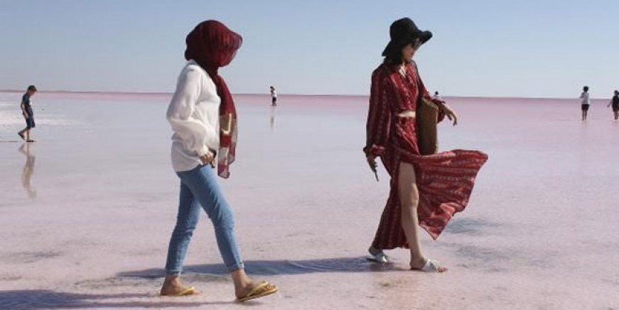 Tuz Gölü pembe rengine büründü
