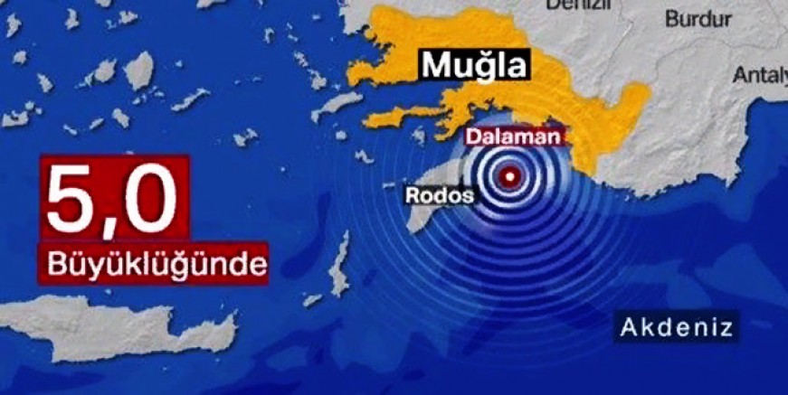 Akdeniz’de 5 büyüklüğünde deprem!