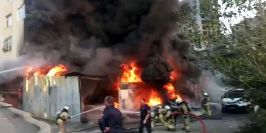 Kartal Soğanlık’ta korkutan yangın