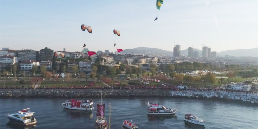 Maltepeliler havada, karada ve denizde Atatürk’ü andı