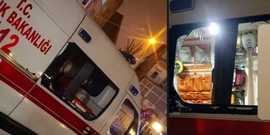 Corona şüphelisini taşıyan ambulansa saldırı