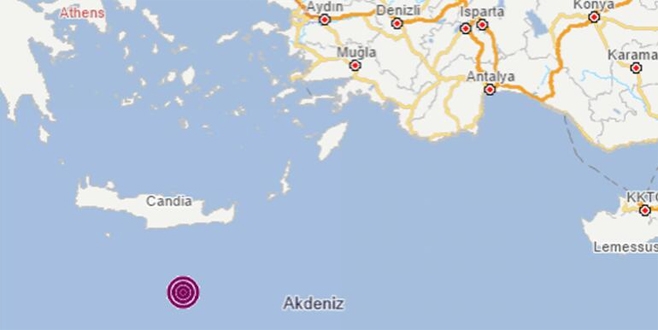 Akdeniz’de 4,7 büyüklüğünde deprem