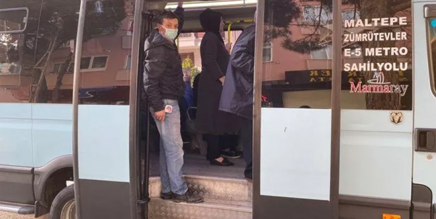 Sosyal mesafe kuralına uymayan minibüslere ceza