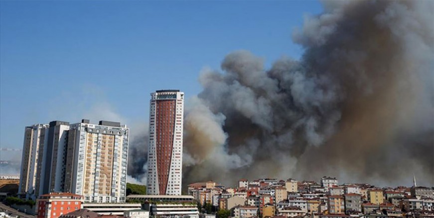 Maltepe’de askeri alanda orman yangını