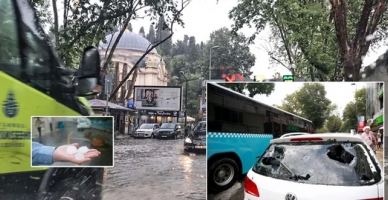 İstanbul’u dolu ve şiddetli yağmur vurdu!