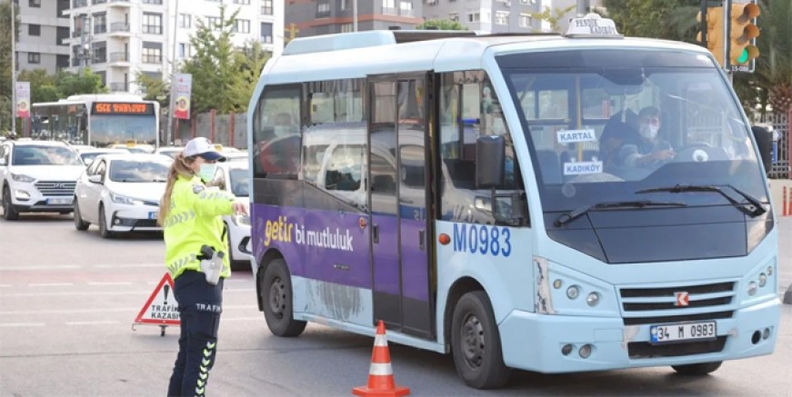 Kartal – Kadıköy minibüslerine ceza yağdı