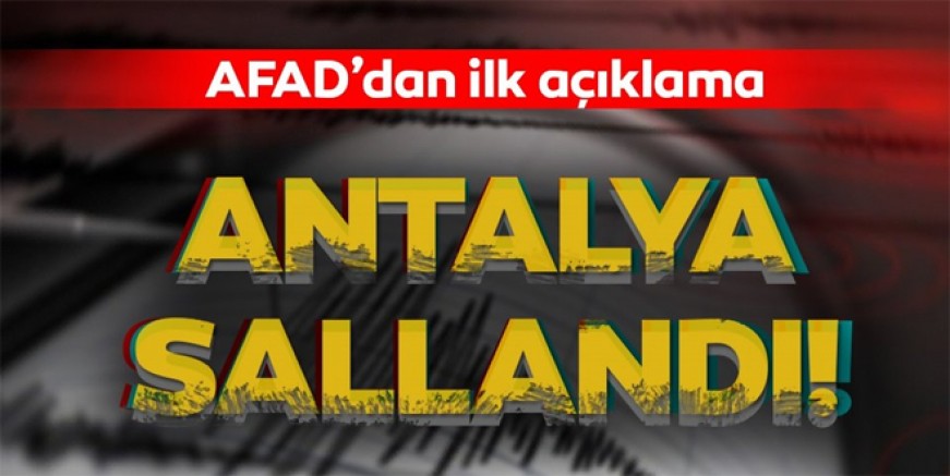 Antalya’da 5.2 büyüklüğünde deprem