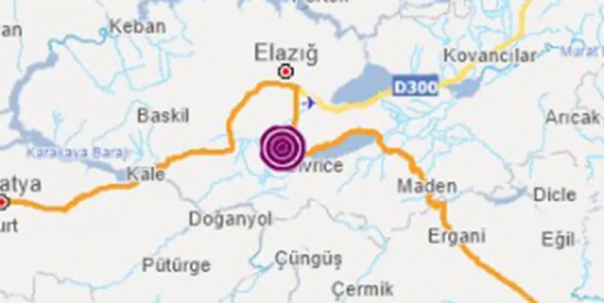 Elazığ’da 4.1 büyüklüğünde deprem