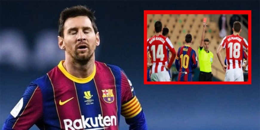 Lionel Messi ilk kez kızardı!