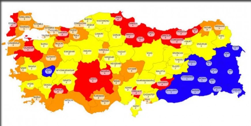 İşte Türkiye’nin risk haritası!