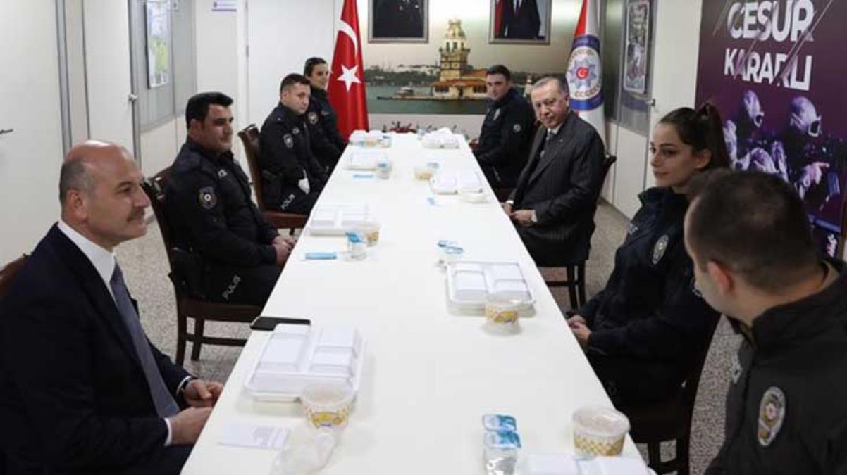 Erdoğan ve Soylu polislerle iftar açtı