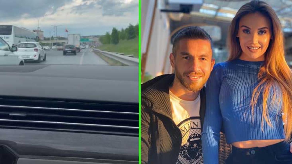 Merve Büyük çakarlı araçla hava attı