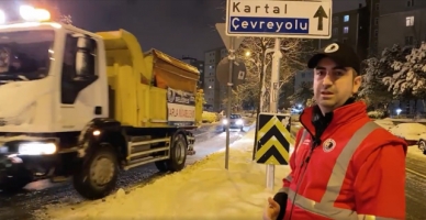 Kartal Belediyesi karla mücadelesini sürdürüyor