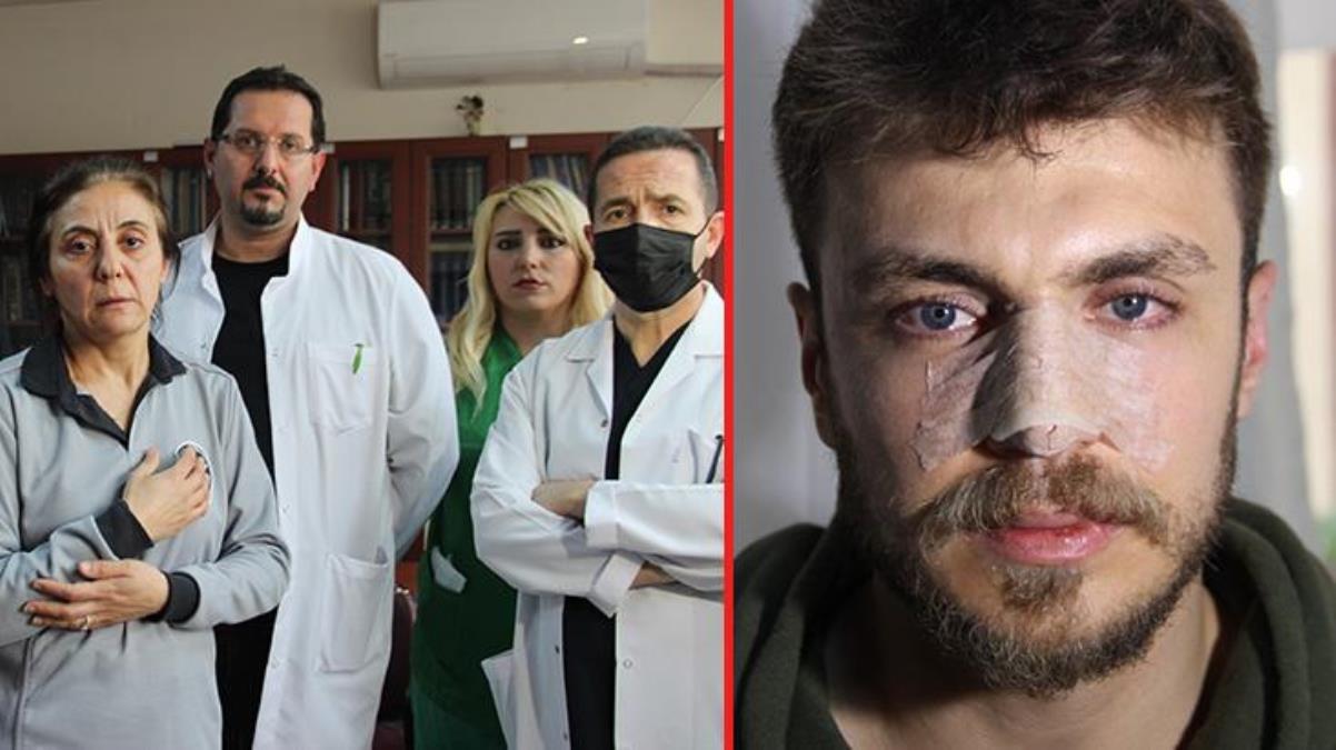 Karısını muayene eden doktorun burnunu kırdı!