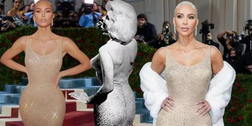 Kim Kardashian ikonik elbiseye sığmadı
