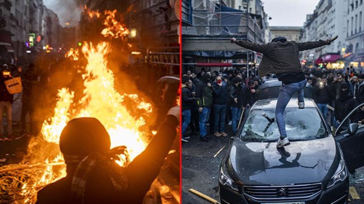 PKK yandaşları Paris’te sokakları birbirine kattı