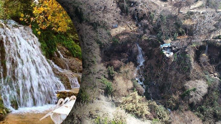 Deprem sonrası Harbiye Şelalesi’nin suyu azaldı