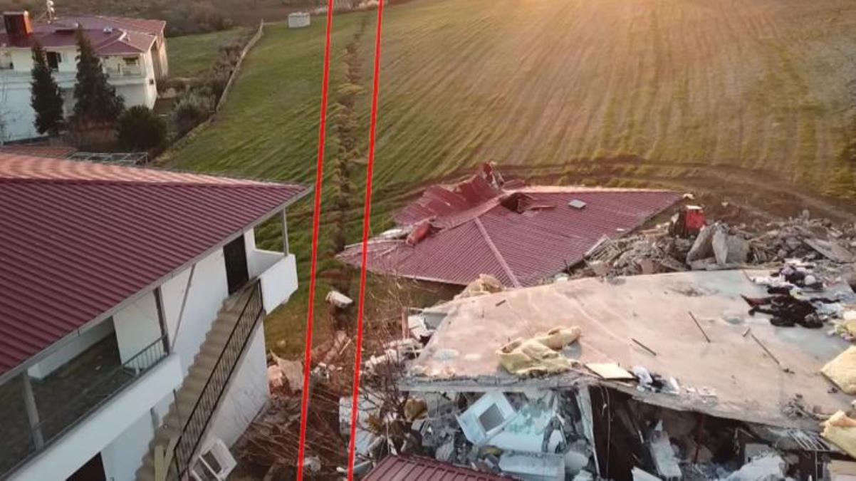 Köyü ikiye bölen yarık! Tarlaları ayırdı, evleri yerle bir etti