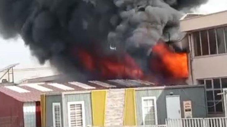 Ankara’da kimyasal madde üreten fabrikada yangın!