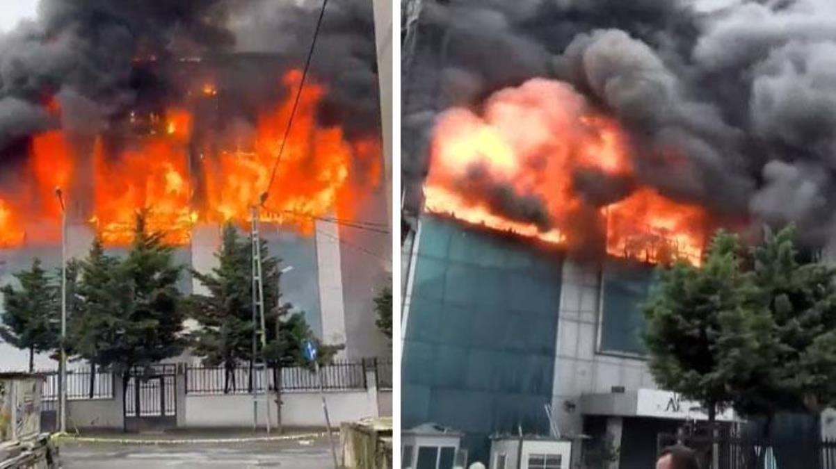 Akit gazetesinin binası alev alev yandı