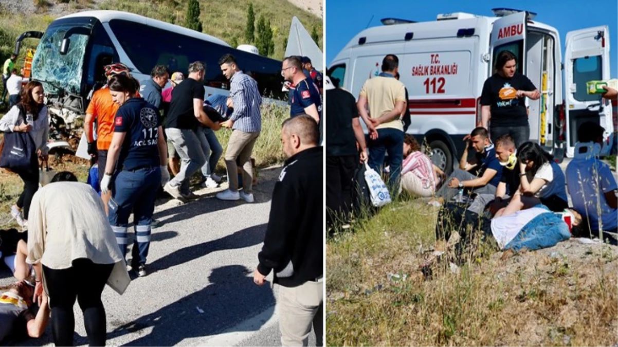 Eskişehir’de yolcu otobüsü boş araziye uçtu! 35 kişi yaralandı