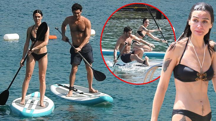 Birce Akalay ile Burak Deniz’in sörf keyfi!