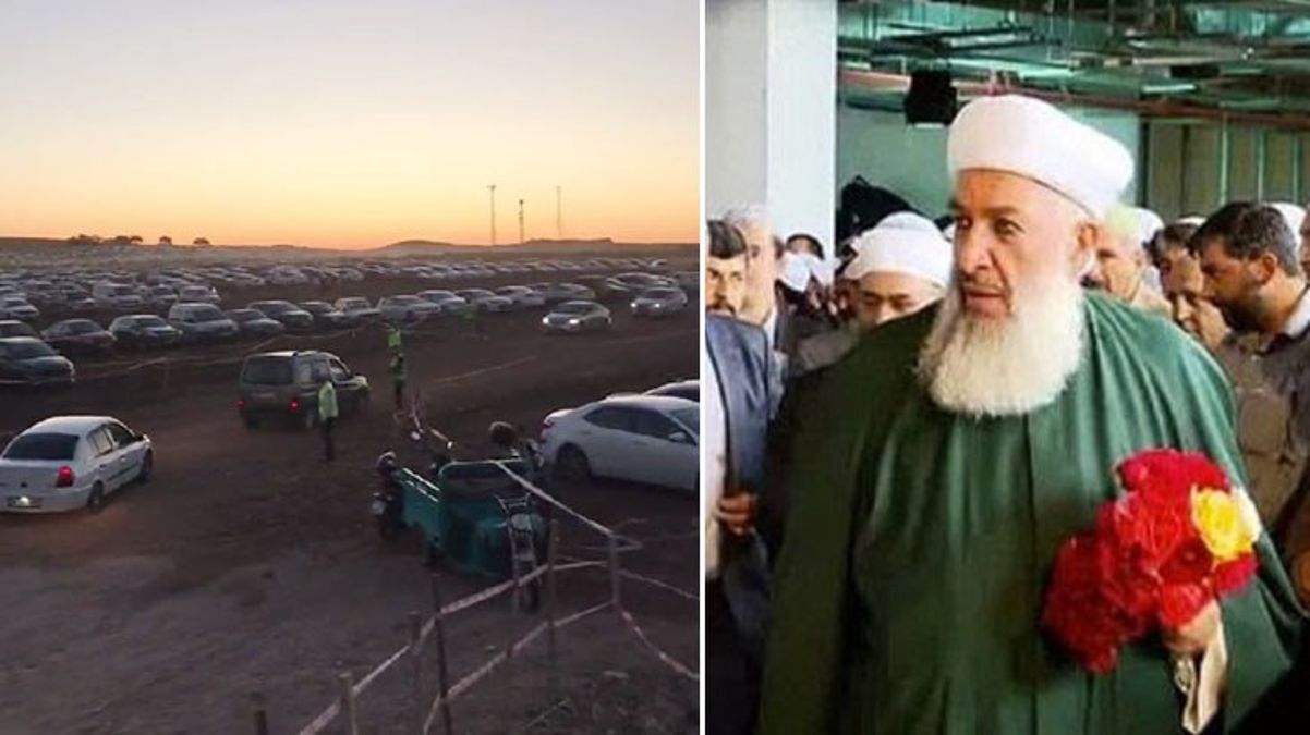 Menzil liderinin cenazesi için Adıyaman’a akın var! Yüzlerce araç giriş yaptı, THY ek seferler koydu