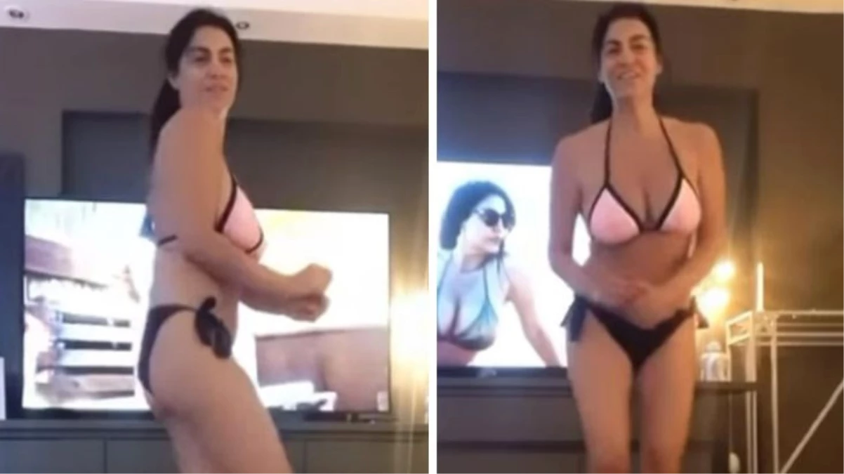 Tuba Ekinci bikinisiyle dans etti!