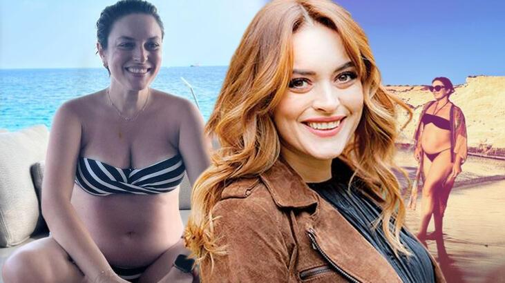 Ezgi Mola’dan karnı burnunda bikinili poz