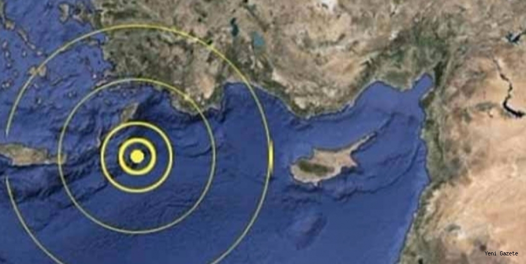 Datça açıklarında 4,3 büyüklüğünde deprem