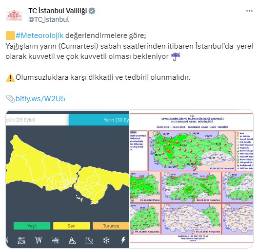 Meteoroloji'den İstanbul dahil 17 ile sarı kodlu uyarı
