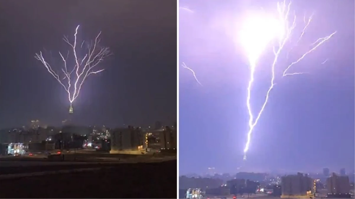 Mekke’deki Kraliyet Saat Kulesi’ne yıldırım düştü