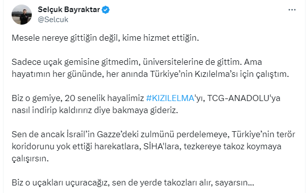 Selçuk Bayraktar'dan 