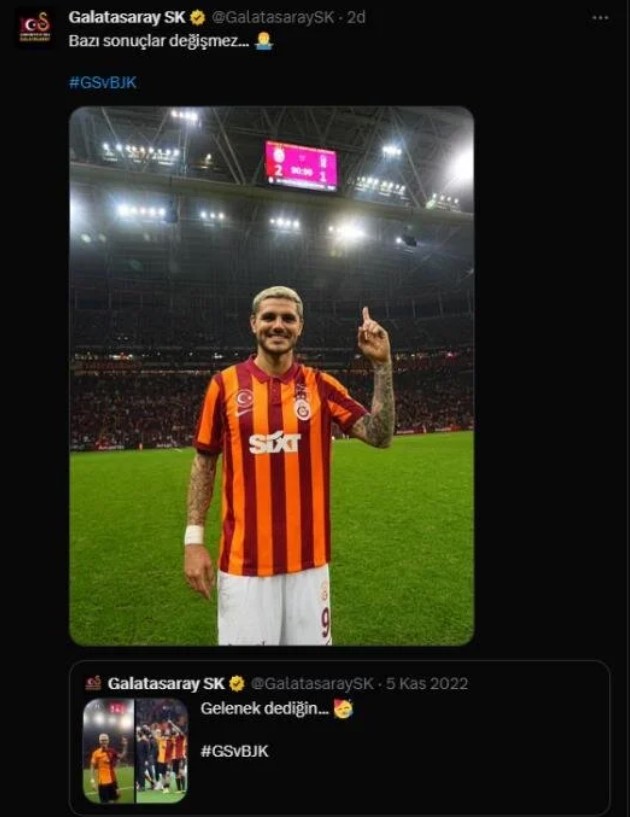 Derbi zaferi sonrası Galatasaray, Beşiktaş'ı bombalamaya doyamadı! Bir gönderme var ki taraftar çıldırdı