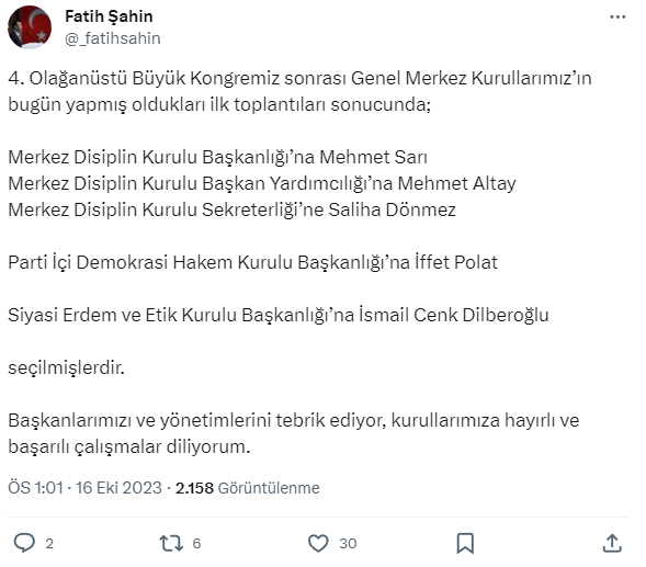 AK Parti'de genel merkez kurullarının başkanları belli oldu! Merkez Disiplin Kurulu Başkanlığı'na Mehmet Sarı getirildi